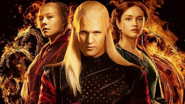 Rhaenyra, Daemon e Alicent em poster da 2ª temporada da House of the Dragon (Foto: HBO)
