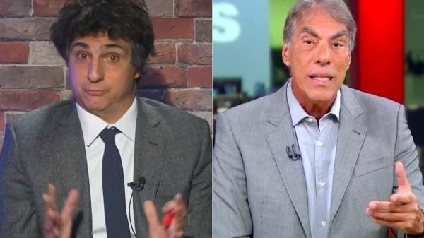 Teve bate-boca e treta ao vivo na Globonews entre Demétrio Magnóli e Guga Chacra (Foto: Globonews/Reprodução)