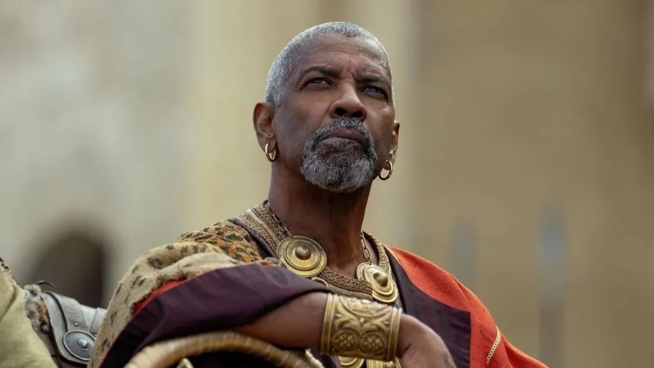 Denzel Washington em cena de "Gladiador 2"